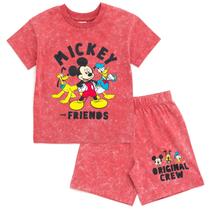 Conjunto de roupas Disney Mickey Mouse Donald Duck Pluto Red 4T