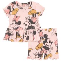 Conjunto de roupas Disney Mickey Mouse Minnie Mouse para meninas 3T