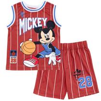 Conjunto de roupas Disney Mickey Mouse Toddler Boys 2T vermelho/listras Conjunto de roupas Disney Mickey Mouse Toddler Boys 2T vermelho/listras