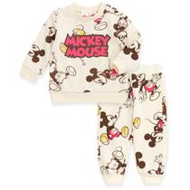 Conjunto de roupas Disney Mickey Mouse Toddler Boys Fleece 4T Off White