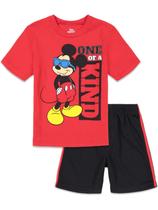 Conjunto de roupas Disney Mickey Mouse Toddler Boys Red 3T Conjunto de roupas Disney Mickey Mouse Toddler Boys Red 3T