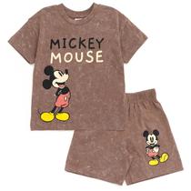 Conjunto de roupas Disney Mickey Mouse Vintage Wash para meninos de 7 a 8 anos