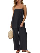 Conjunto de roupas Dokuritu Summer para mulheres com blusa e calça
