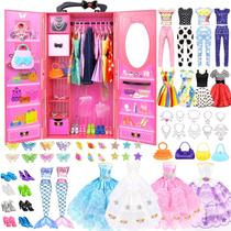 Conjunto de roupas e acessórios para bonecas 84 peças para boneca de 11,5 polegadas Conjunto de roupas e acessórios para bonecas 84 peças para boneca de 11,5 polegadas
