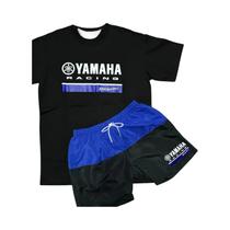 Conjunto De Roupas Esportivas 3D Yamaha Preto De Manga Curta Para Homens E Mulheres, Moda Casual De Conjunto De Roupas Esportivas 3D Yamaha Preto De Manga Curta Para Homens E Mulheres, Moda Casual De
