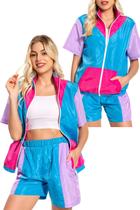 Conjunto de roupas esportivas MASSWO 80s, agasalho feminino, roxo, vintage Conjunto de roupas esportivas MASSWO 80s, agasalho feminino, roxo, vintage
