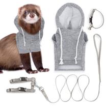 Conjunto de roupas Ferret Sweater Spartan Atlantic Ferret com coleira Conjunto de roupas Ferret Sweater Spartan Atlantic Ferret com coleira