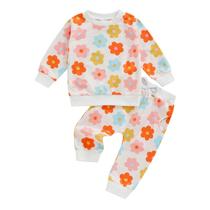 Conjunto de roupas fhutpw, recém-nascido, bebê, menina, estampa floral Conjunto de roupas fhutpw, recém-nascido, bebê, menina, estampa floral