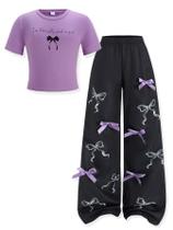Conjunto de roupas FJLSJSW para meninas de 2 peças e calças cargo 13-14Y Conjunto de roupas FJLSJSW para meninas de 2 peças e calças cargo 13-14Y