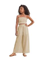 Conjunto de roupas Floerns Girl's Ruffle Trim Cami com calça 11Y Conjunto de roupas Floerns Girl's Ruffle Trim Cami com calça 11Y