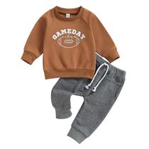 Conjunto de roupas FYBITBO Toddler Baby Boy Football, de 2 a 3 anos