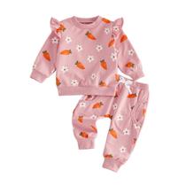 Conjunto de roupas FYBITBO Toddler Baby Girl Easter Bunny 0-6M