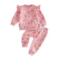 Conjunto de roupas FYBITBO Toddler Baby Girl Easter Outfit 18-24M