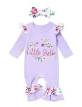 Conjunto de roupas Gaupafmb New Born Baby Girl Romper com faixa de cabeça Conjunto de roupas Gaupafmb New Born Baby Girl Romper com faixa de cabeça