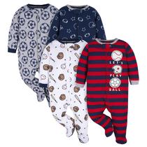 Conjunto de roupas Gerber Baby Boys 4 Pack 'N Play Footie Sleepers Conjunto de roupas Gerber Baby Boys 4 Pack 'N Play Footie Sleepers