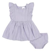 Conjunto de roupas Gerber Baby Girls Dress com capa de fralda roxo 4T