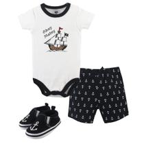 Conjunto de roupas Hudson Baby, macacão unissex de algodão, shorts de 0 a 3 m