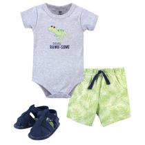 Conjunto de roupas Hudson Baby, macacão unissex de algodão, shorts de 9 a 12 m