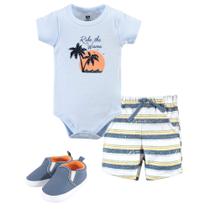 Conjunto de roupas Hudson Baby Ride Waves 0-3 meses 100% algodão