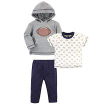 Conjunto de roupas Hudson Baby Unissex com capuz de algodão Football 2T