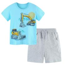 Conjunto de roupas IJnuhb Toddler Boy, camiseta e short de algodão de verão