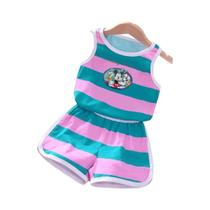 Conjunto de Roupas Infantil de Verão Mickey e Minnie - Colete e Shorts (2 Peças) Conjunto de Roupas Infantil de Verão Mickey e Minnie - Colete e Shorts (2 Peças)