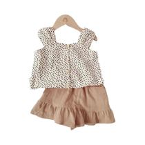 Conjunto de Roupas Infantil de Verão para Meninas - 2 Peças em Algodão Conjunto de Roupas Infantil de Verão para Meninas - 2 Peças em Algodão