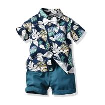 Conjunto de roupas JunNeng Toddler Baby Boy Hawaiian Dark Blue 2-3Y Conjunto de roupas JunNeng Toddler Baby Boy Hawaiian Dark Blue 2-3Y