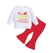 Conjunto de roupas Kislio Toddler Baby Girl Christmas 12-18M-4-5T