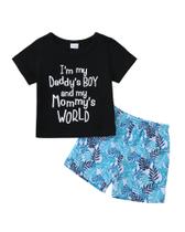 Conjunto de roupas Kucnuzki 3T para meninos: camisa e shorts de 3 a 4 anos