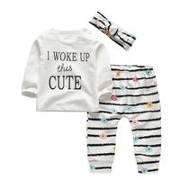 Conjunto de roupas KuKitty I Woke Up This Cute for Baby Girl (9-12M)