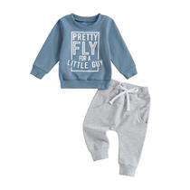 Conjunto de roupas LIOMENGZI Pretty Fly for A Little Guy, 2 peças, 0-3T