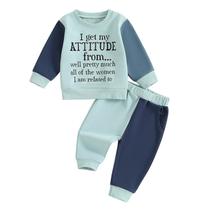 Conjunto de roupas Lucikamy Toddler Baby Boy 12-24 meses outono inverno