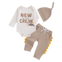 Conjunto de roupas MA & BABY Newborn Baby Boy Little Brother Dinosaur