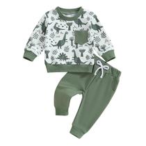 Conjunto de roupas MA & BABY Toddler Boys Dinosaur Print 6-24 meses