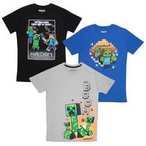 Conjunto de roupas Minecraft Creeper Grid Boys, 3 peças, tamanho 14/16