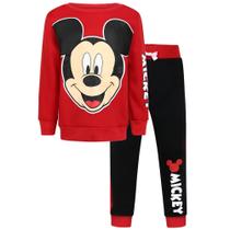 Conjunto de roupas, moletom e calças Disney Mickey Mouse para meninos