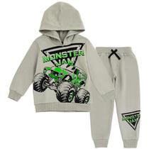 Conjunto de roupas Monster Jam Big Boys com capuz e calças de corrida