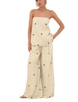 Conjunto de roupas MSBESYOR, calças femininas de bolinhas e pernas largas Conjunto de roupas MSBESYOR, calças femininas de bolinhas e pernas largas