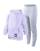 Conjunto de roupas New Balance, leggings femininas 7-16, tamanho 7/8, lavanda