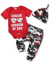 Conjunto de roupas NZRVAWS Baby Boy 3-6 meses, macacão, calças compridas, vermelho