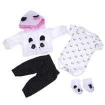 Conjunto de Roupas Panda para Boneca Reborn de 18 Polegadas