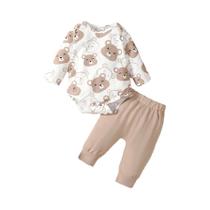 Conjunto De Roupas Para Bebê Menino Recém-Nascido 0-9 Meses 4 Peças Com Estampa De Urso, Body, Conjunto De Roupas Para Bebê Menino Recém-Nascido 0-9 Meses 4 Peças Com Estampa De Urso, Body,