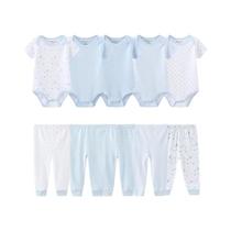 Conjunto De Roupas Para Bebê Unissex 10 Peças, Bodies E Calças Macias Para Recém-Nascidos, Presente