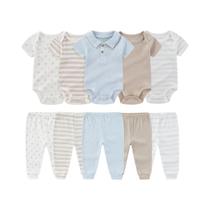 Conjunto De Roupas Para Bebê Unissex 10 Peças Quatro Estações Macacões Macios Para Recém-Nascidos