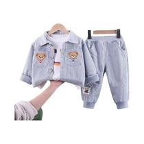 Conjunto De Roupas Para Bebês Unissex, Estilo Coreano, Casaco E Calças, Conjunto De Duas Peças Para