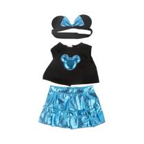 Conjunto de Roupas para Boneca 18 Polegadas (43cm) - Saia, Camiseta e Faixa de Cabelo