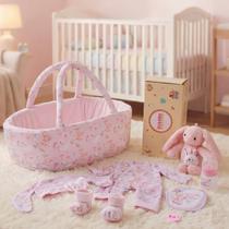 Conjunto de Roupas para Boneca Bebê BABESIDE para Bonecas de 12 a 15 Polegadas com Moisés