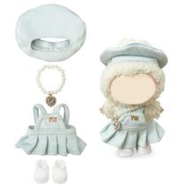 Conjunto de roupas para boneca LABUBU de 17 cm - tema Paris Mint Frost