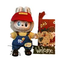 Conjunto De Roupas Para Boneca Labubu De Pelúcia Fofa De 17cm: Calças Com Alças E Acessórios De Saia Conjunto De Roupas Para Boneca Labubu De Pelúcia Fofa De 17cm: Calças Com Alças E Acessórios De Saia